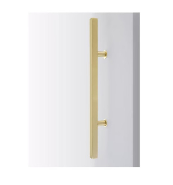 Emtek 86192SSPVD4 Square Profile 36" Overall Long Door Pull Satin Brass Stainless Steel Finish