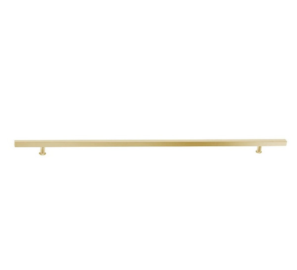 Emtek 86188SSPVD4 Square Profile 72" Overall Long Door Pull Satin Brass Stainless Steel Finish