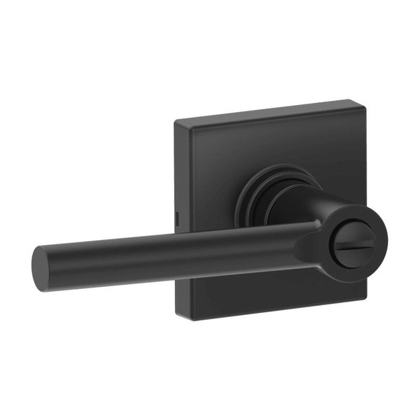 Dexter J40BRW622COL Matte Black Privacy Broadway Lever with Collins Rose