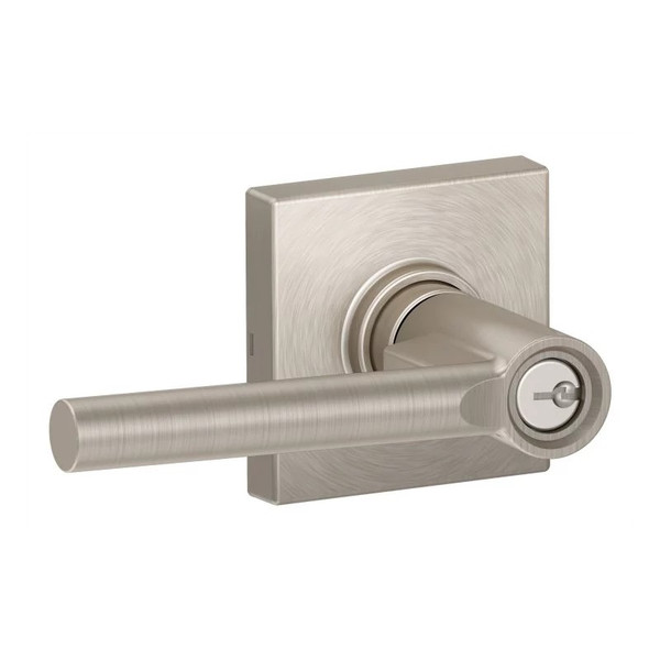 Dexter J54BRW619COL Satin Nickel Keyed Entry Broadway Lever with Collins Rose