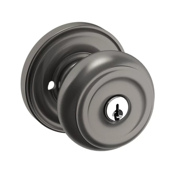 Baldwin 5210076FD Lifetime Graphite Nickel Exterior Full Dummy Colonial Knob with 5048 Rose