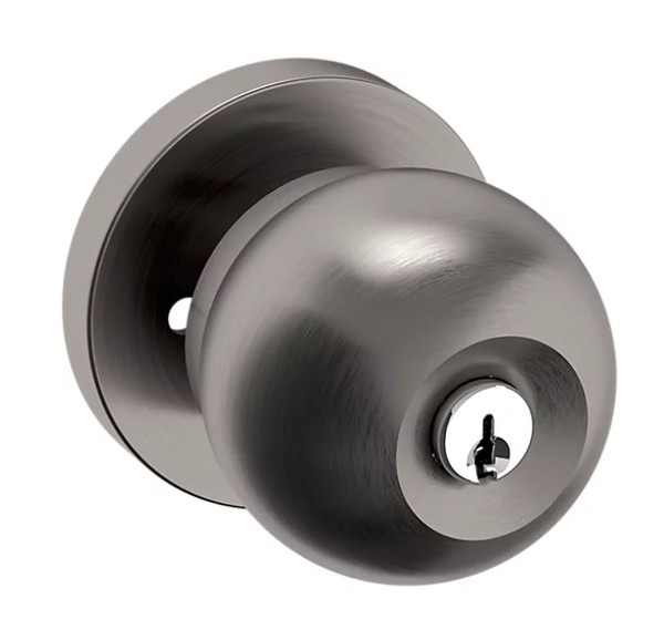 Baldwin 5215076ENTR Lifetime Graphite Nickel Keyed Entry Contemporary Knob with 5046 Rose