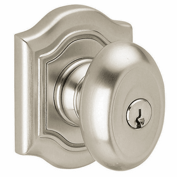 Baldwin 5237076FD Lifetime Graphite Nickel Exterior Full Dummy Bethpage Knob with R027 Rose