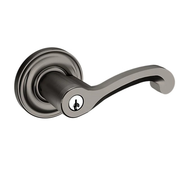 Baldwin 5245076FD Lifetime Graphite Nickel Exterior Full Dummy Classic Lever with 5048 Rose