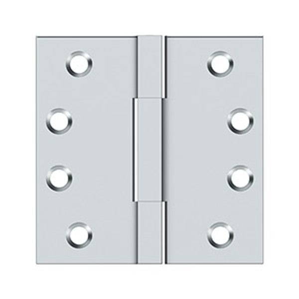 Deltana DSBS426 4" x 4" Square Barrel Hinge; Polished Chrome Finish