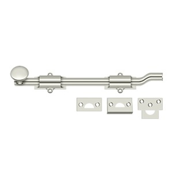 Deltana FPG1014 Polished Nickel 10" HD Offset Surface Bolt