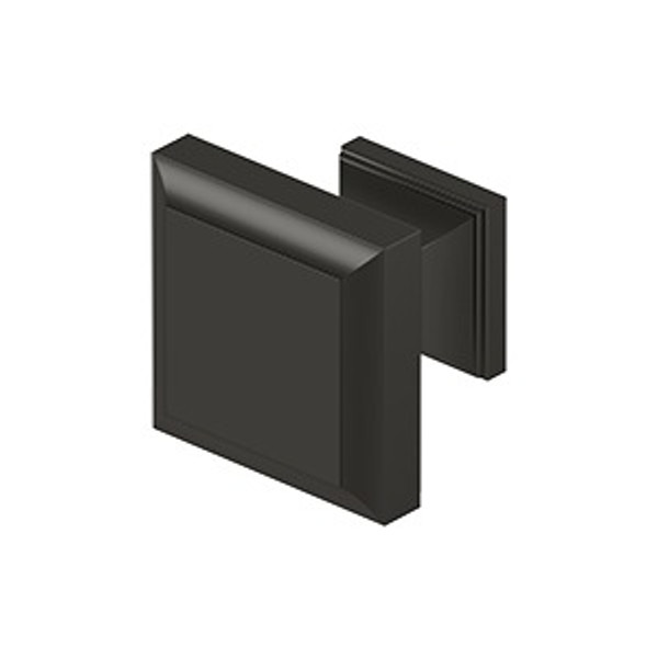 Deltana KS10U10B 1-3/16" Decorative Square Cabinet Knob Oil Rubbed Bronze Finish