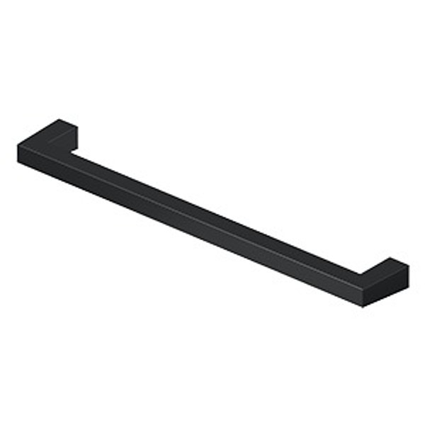 Deltana SBP80U19 Modern Square Bar Cabinet Pull with 8" Center to Center Paint Black Finish