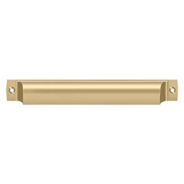 Deltana SHP70U4 7" Rectangular Shell Pull Satin Brass Finish