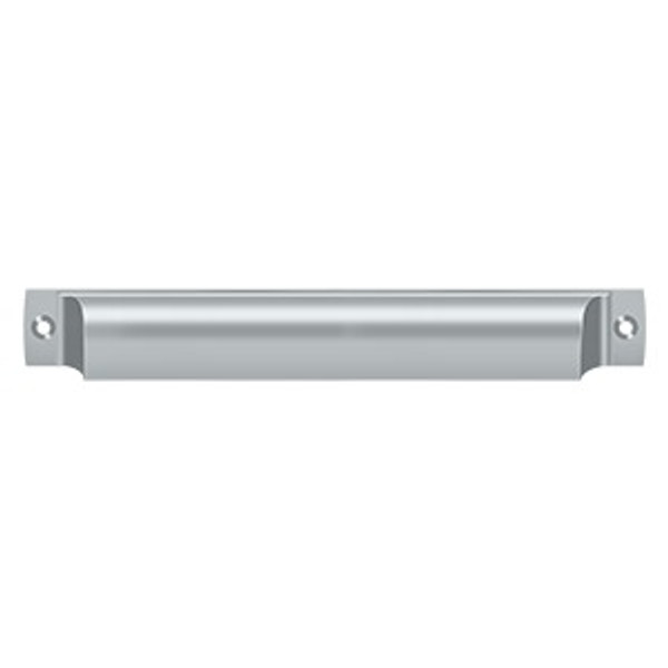 Deltana SHP70U26D 7" Rectangular Shell Pull Satin Chrome Finish