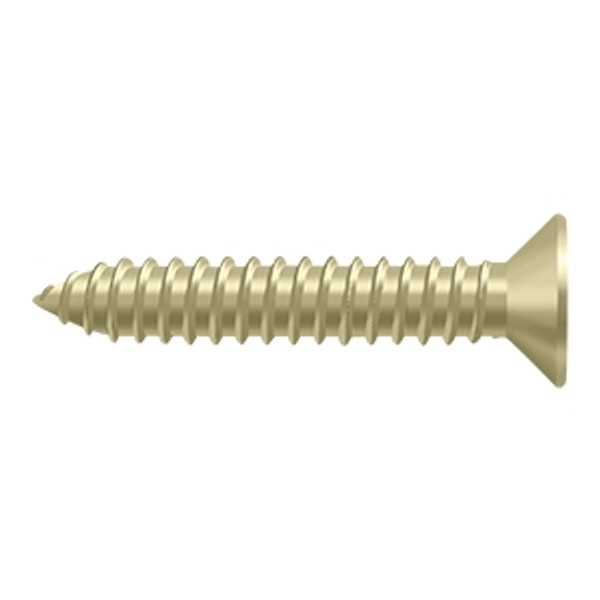 Deltana SCWB14125U3-UNL Wood Screw; SB; #14 x 1-1/2"; Unlacquered Bright Brass Finish