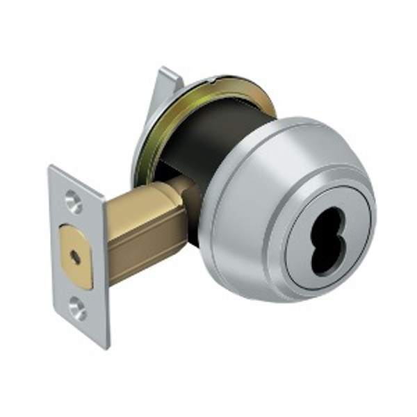 Deltana CL200LMIC-26D Single Deadbolt IC Core Non CYL Grade 1; Satin Chrome Finish