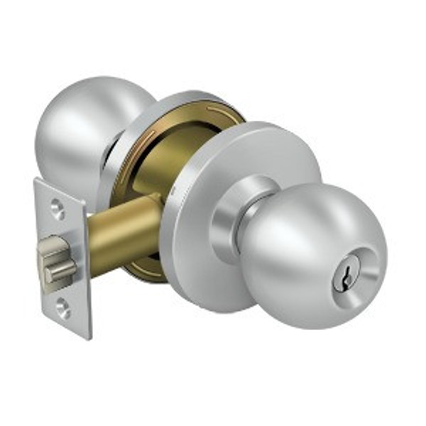 Deltana CL104EAC-32D Commercial Store Room Standard Grade 2 Round Knob Lockset Satin Stainless Steel Finish