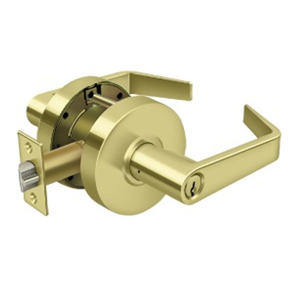 Deltana CL504EVC-3 Commercial Store Room Standard Grade 2; Clarendon with CYL; Bright Brass Finish