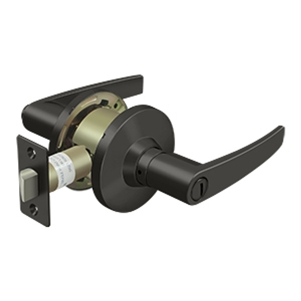 Deltana CL702EL-10B Standard Commercial Lock Grade 2; Privacy with Straight Lever; Oil Rubbed Bronze Finish