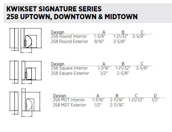 Kwikset 258MDT-740TPLMDT-26 Polished Chrome Midtown Single Cylinder Deadbolt with Tripoli Keyed Entry Lever