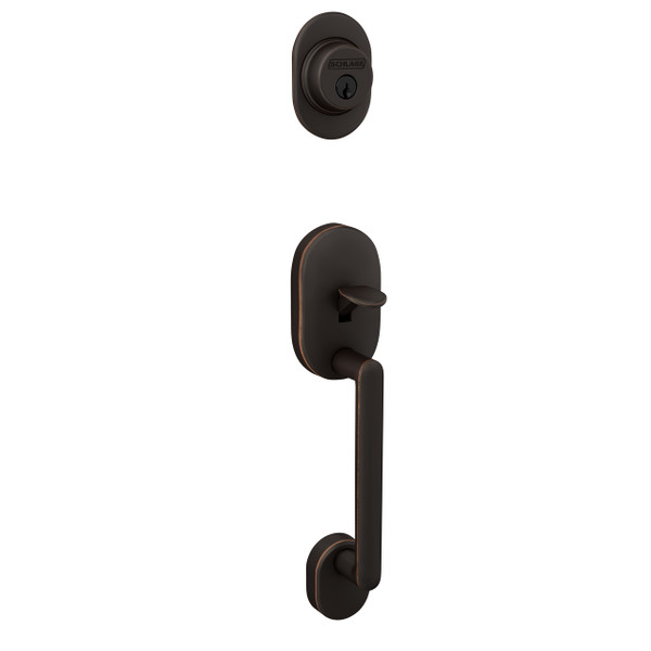 Schlage F58RMN716 Aged Bronze Remsen Single Cylinder Handleset (Exterior Side Only)