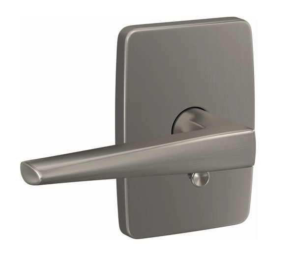 Schlage FC21ELR619GEE Eller Lever with Greene Rose Passage and Privacy Lock Satin Nickel Finish