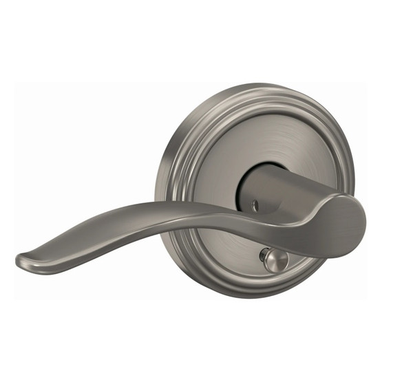 Schlage FC21PEN619IND Pennant Lever with Indy Rose Passage and Privacy Lock Satin Nickel Finish