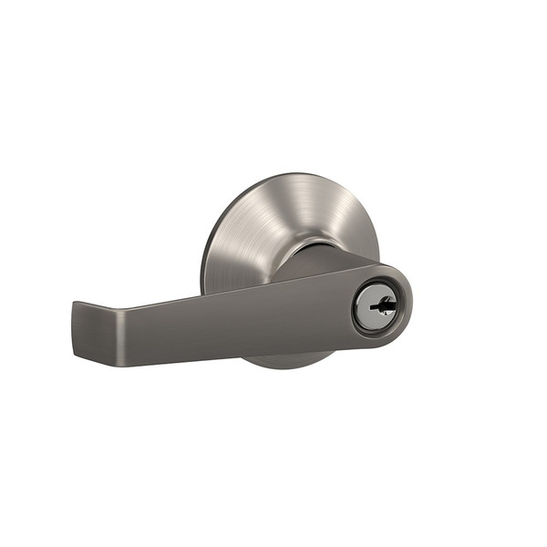 Schlage F51AELA619 Satin Nickel Keyed Entry Elan Style Lever