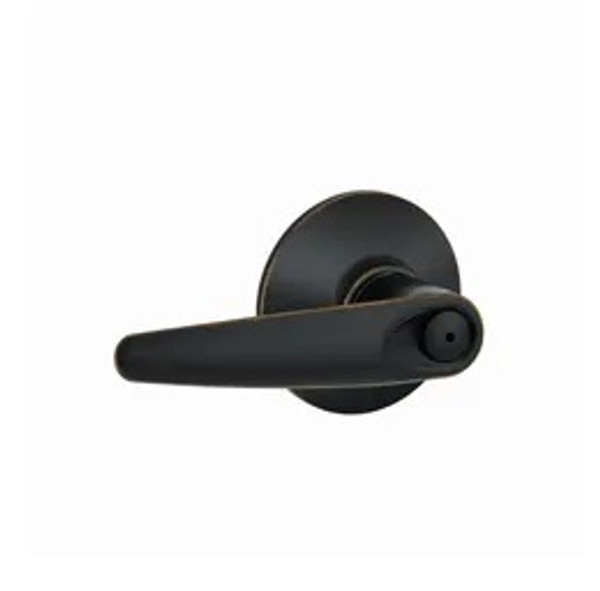 Schlage F40JAZ622 Matte Black Privacy Jazz Style Lever