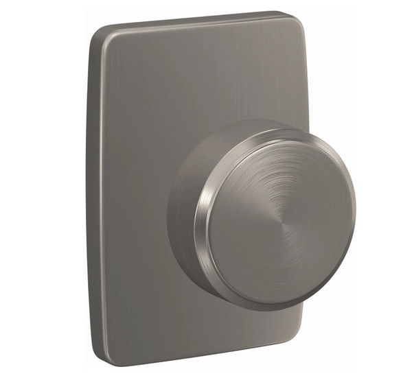 Schlage FC21SWA619GEE Swanson Knob with Greene Rose Passage and Privacy Lock Satin Nickel Finish