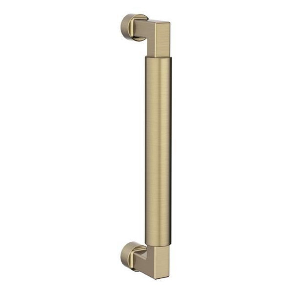 Baldwin 2579050 8" Contemporary Door Pull Satin Brass & Black Finish