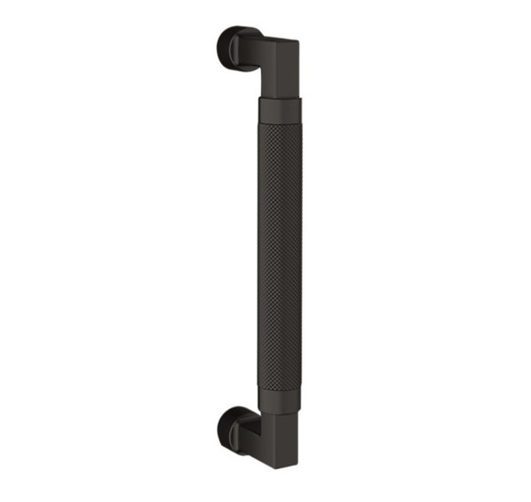 Baldwin 2580102 8" Contemporary Knurled Grip Door Pull Oil Rubbed Bronze Finish