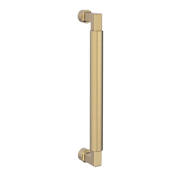 Baldwin 2581060 10" Contemporary Door Pull with Satin Brass & Brown Finish