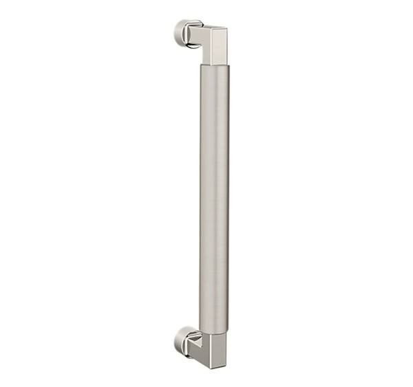 Baldwin 2581M10 10" Contemporary Door Pull with Lifetime Satin Nickel Pull Grip On The Lifetime Bright Nickel Finish