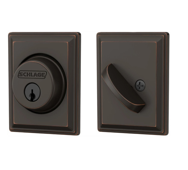 Schlage B60GDV716 Aged Bronze Single Cylinder Grandville Deadbolt