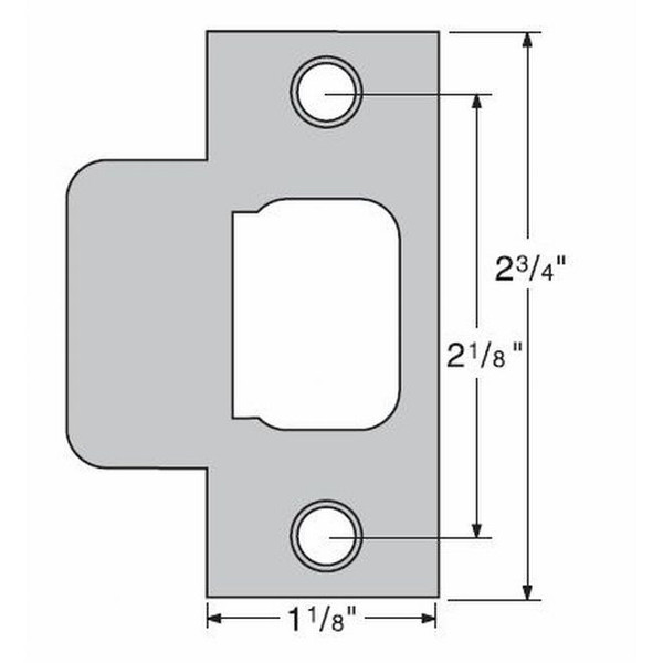 Kwikset 84632-001 Deadbolt T Strike Bright Brass Finish