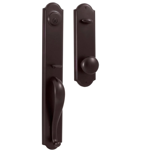 Weslock 06645-1I10020 Philbrook Dummy Handle set with Impresa Knob in the Oil Rubbed Bronze Finish