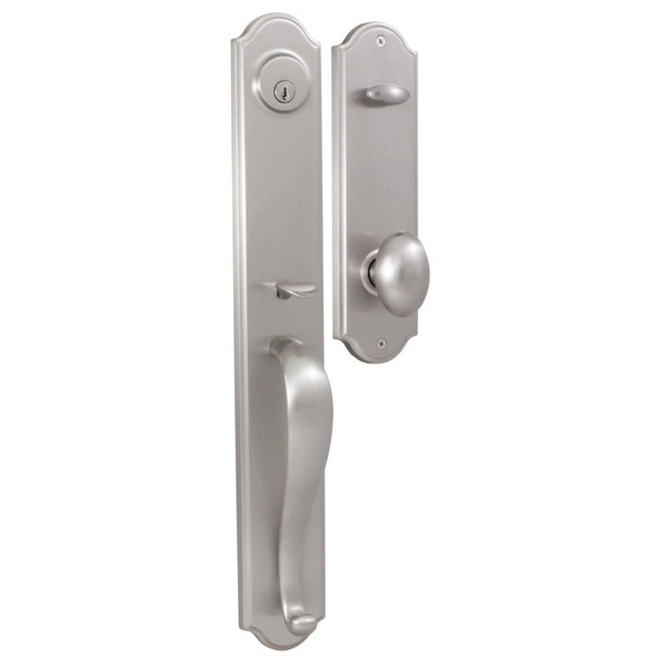 Weslock 06645-NJN0020 Philbrook Dummy Handleset with Julienne Knob Satin Nickel