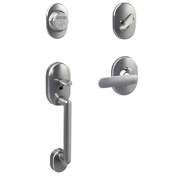 Schlage Residential F93RMN625DAVRMN Remsen with Davlin Lever and Remsen Rose Dummy Handleset and Trim Polished Chrome Finish
