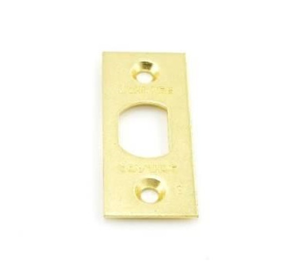 Schlage Residential F206476519 Square Corner Spring Latch Face Plate Bright Brass Finish