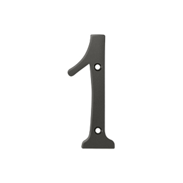 Deltana RN4-1U10B Oil Rubbed Bronze 4" House Number "1"