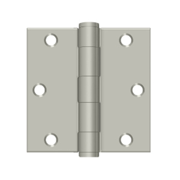 Deltana S35HD15 Satin Nickel 3-1/2" x 3-1/2" HD Steel Square Corner Hinge