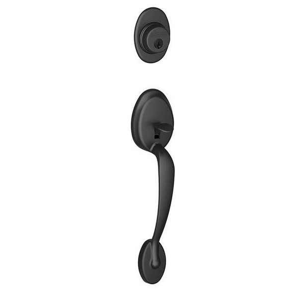 Schlage F60PLY622BRW Matte Black Plymouth Handle Set with Broadway Handle Schlage F60PLY622BRW Matte Black Plymouth Handle Set with Broadway Handle
