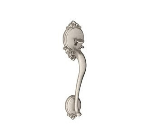 Schlage FE285BRK619JAZ Satin Nickel Brookshire Style Handleset with Jazz Lever Bottom Half Only Schlage FE285BRK619JAZ Satin Nickel Brookshire Style Handleset with Jazz Lever Bottom Half Only