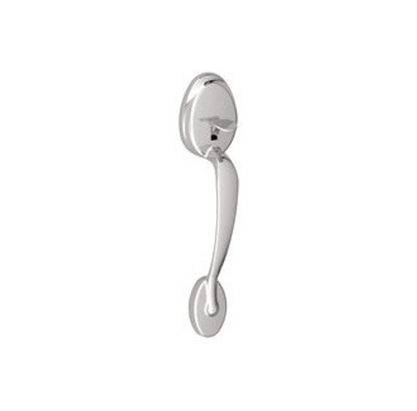 Schlage FE285PLY625MNH Polished Chrome Plymouth Style Handleset with Manhattan Lever Bottom Half Only