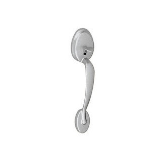 Schlage FE285PLY626ORB Satin Chrome Plymouth Style Handleset with Orbit Knob Bottom Half Only