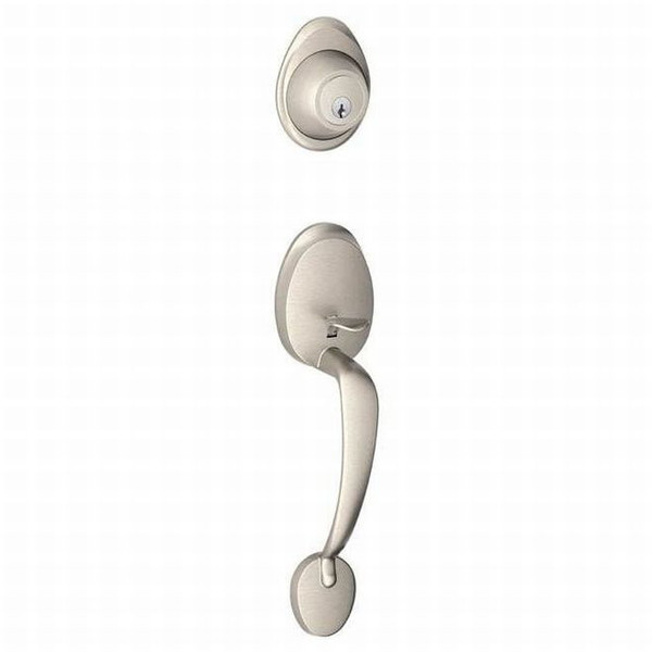 Dexter JH60BAR619BRWCOL Satin Nickel Barcelona Handle Set with Broadway Style Lever and Collins Rose