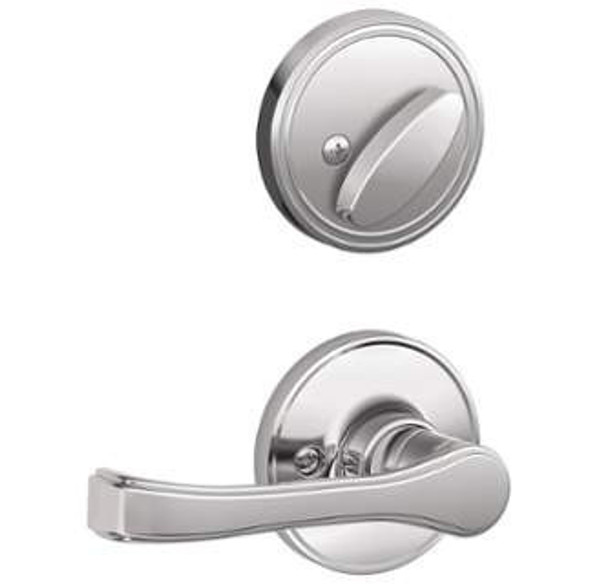 Schlage JH60SUT625TOR Bright Chrome Sutton Handle Set with Torino Style Lever