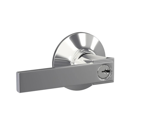 Schlage F51ANBK625 Polished Chrome Keyed Entry Northbrook Style Lever
