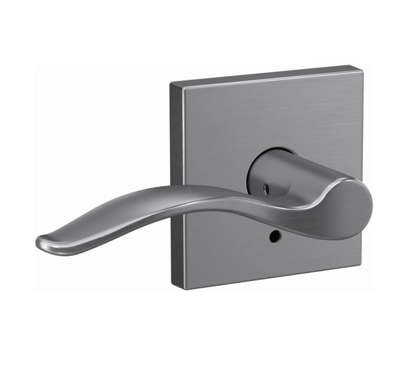 Schlage FC172PEN626COL Pennant Lever with Collins Rose Non Turning Dummy Lock Satin Chrome Finish