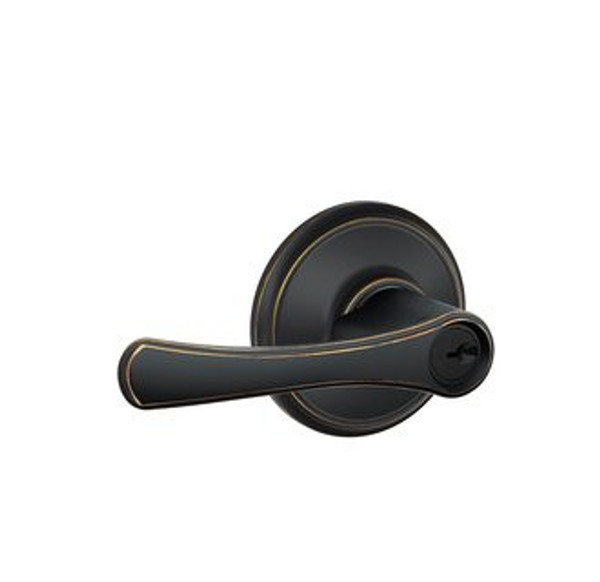 Schlage F51AVLA716 Aged Bronze Keyed Entry Avila Style Lever