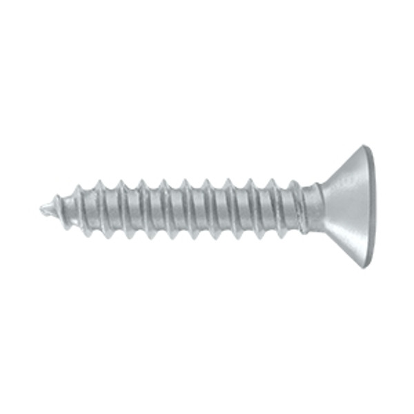 Deltana SCWB1010U26D Satin Chrome #10 x 1" Brass Wood Screw