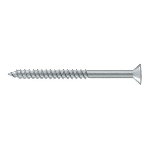Deltana SCWS1025U26D Satin Chrome #10 x 2-1/2" Steel Wood Screw