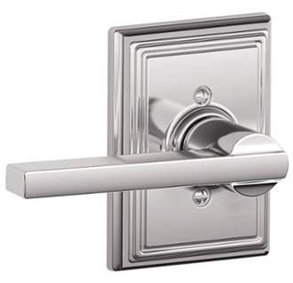 Schlage F170LAT625ADD Bright Chrome Half Dummy Latitude Style Lever with Addison Rose